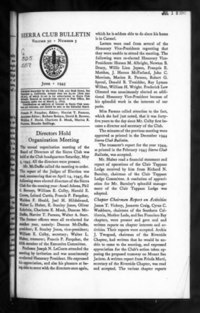 Sierra Club Bulletin 1945 Vol 30 No 3 June thumbnail